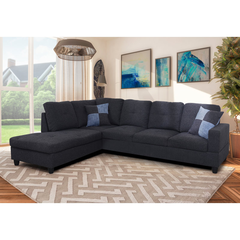 Affinity Upholstered L-Shaped Sectional Left Hand Facing