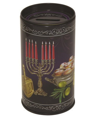 Menora de scène hanoukka tzedakah caritatif box