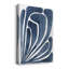 Feuille bleue stylisée II - peinture sur toile tendue-739948450