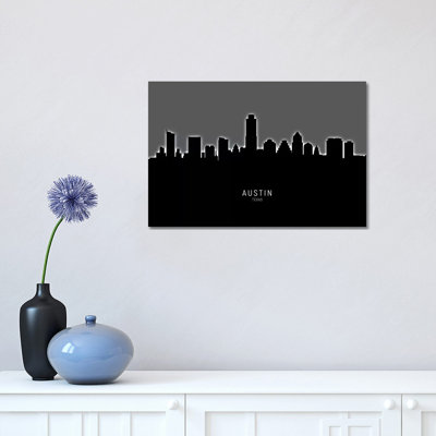 «Austin Texas Skyline» par Michael Tompsett, impression sur toile tendue