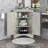 Oak Triangle Bathroom Cabinet With Adjustable Shelves - Stylish Appeal Storage 2