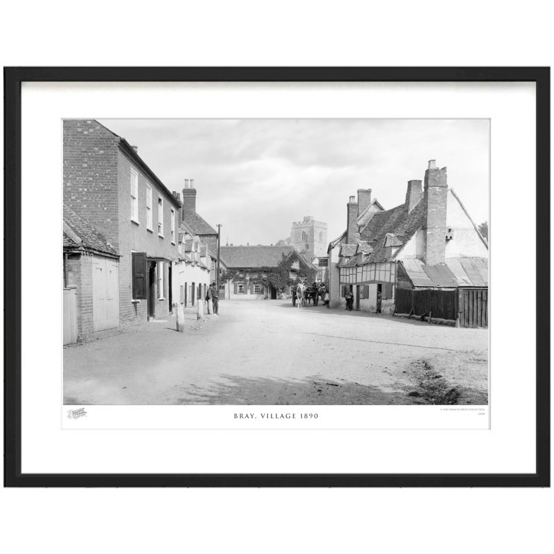 Bray, Village 1890 - Single Picture Frame Print, 28cm H X 36cm W x 2cm D
