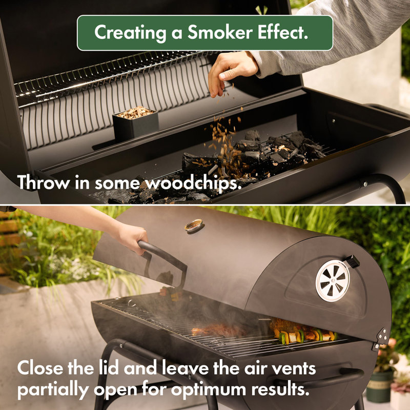 VonHaus 99.5cm W Charcoal Grill