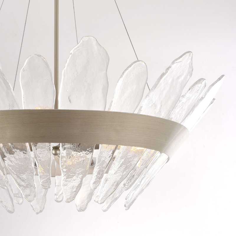 Lustre moderne en verre brossé 29 po Marta
