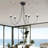 5 Head Black Flexible Arm Gravity Spyder Swaying Chandelier