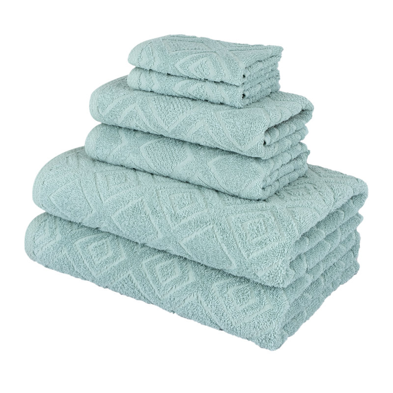 Turkish Cotton Midweight Jacquard Mulit-Size Set, Green