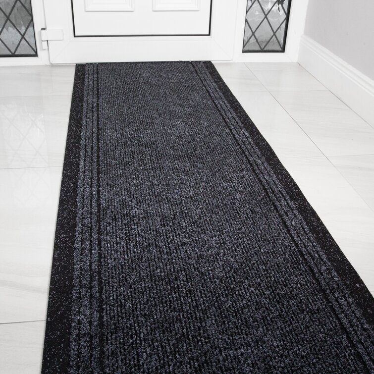 Runner Whited No Pattern And Not Solid Colour Machine Woven Gray Area Rug