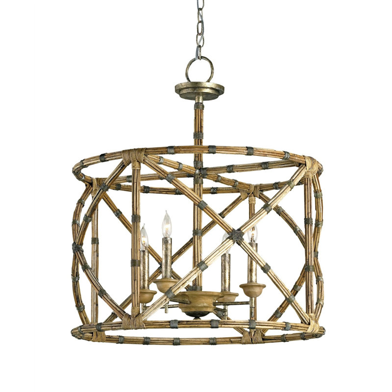 Palm 4 - Light Dimmable Drum Chandelier