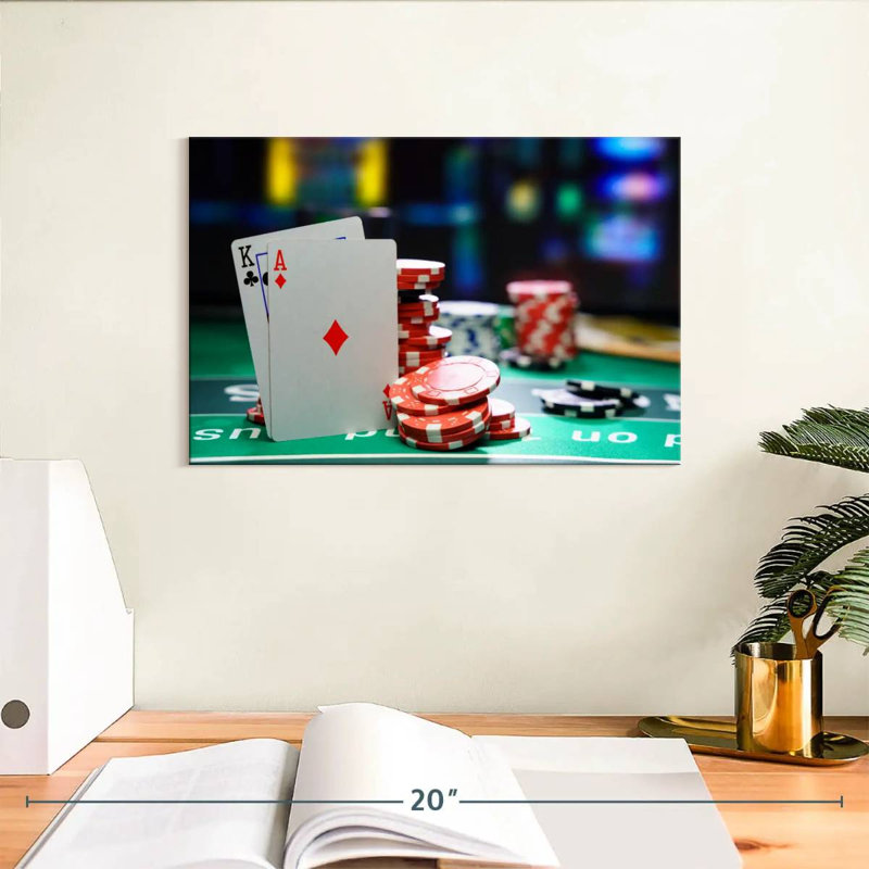 Senne Casino Game Table, 8" H x 12" W