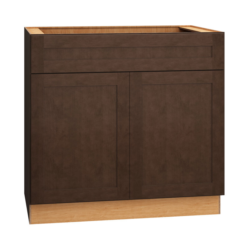 Dwelling Livingston Fully Assembled 2-Door, Toasted Spice, 32" H x 36" W x 21" D