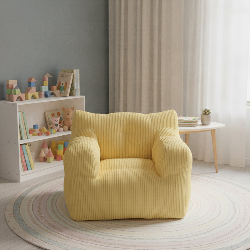Bean Bag Chair Sofa, Big Comfy Chair For Bedroom Living Room, Bean Bag Lazy Chair For Adults With Pocket Armrests For Gaming, Reading