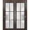 Portes coulissantes de placard avec quincaillerie Planum 2122 Frêne chocolat avec verre dépoli, rails robustes, moulures, garnitures, ensemble de quincaillerie, portes de placard de chambre modernes en bois massif - 60 po x 80 po (2 x 30 x 80)