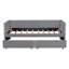 Lit de jour simple tapissier avec dossier ergonomique et 2 tiroirs, gris-1255399863