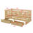 Wood Daybed With Fence Guardrails,Drawers And Split Into Independent Floor Bed-2072608833-2072740434
