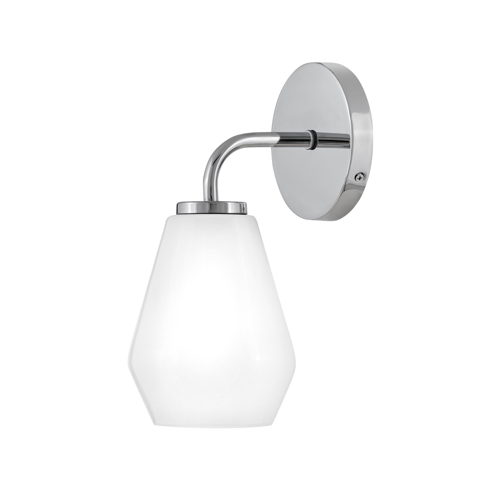 Carice Single Frosted Bath Sconce, Chrome