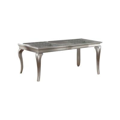 Table de salle à manger l 66,4 po, argent