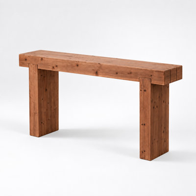 Solid Wood Console Table Narrow Rectangular Accent Table with Rustic Farmhouse Style, Minimalist Lines, Spacious Top, and Versatile Storage Display