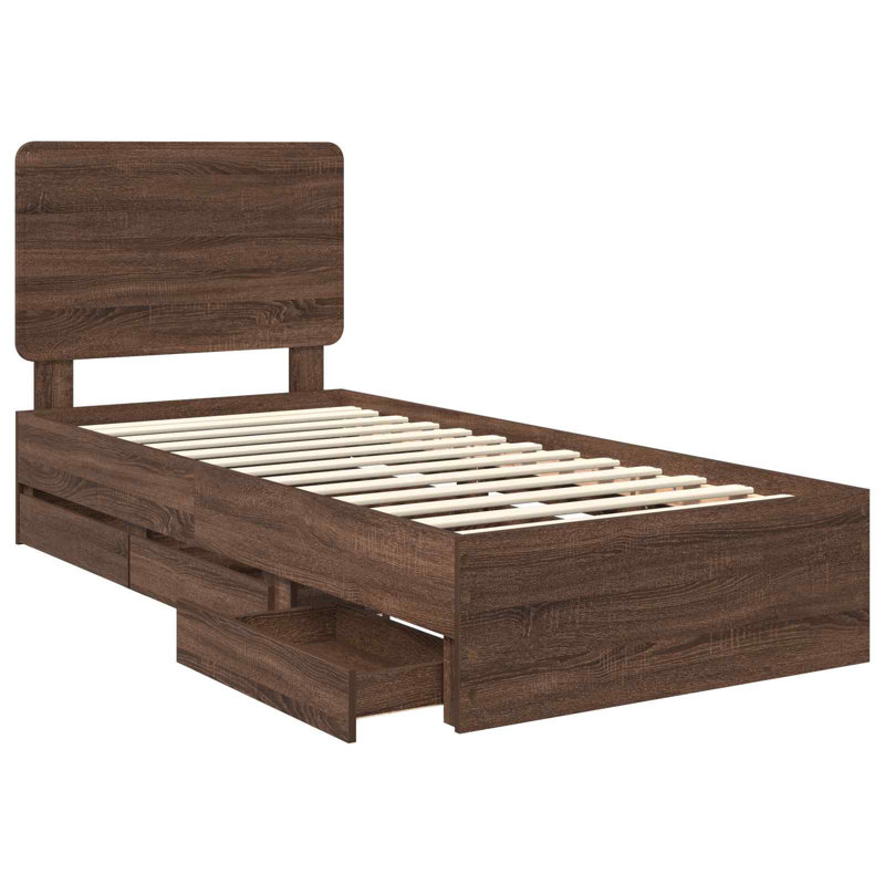 Bed, Single (3'), Brown Oak