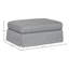 Haley Upholstered Ottoman, Gray