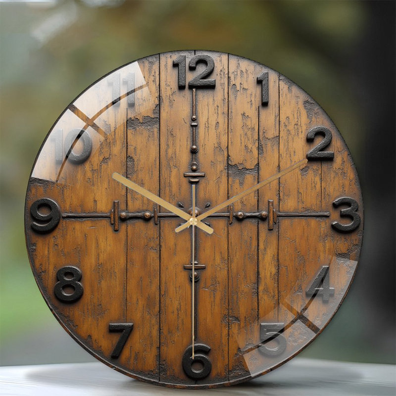 Horloge murale rustique vintage