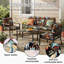 8 housses de coussin de patio extensibles florales, housses de canapé élastiques extérieures lavables (housse seulement)