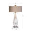 Lampe de table 32 po en verre-rucker