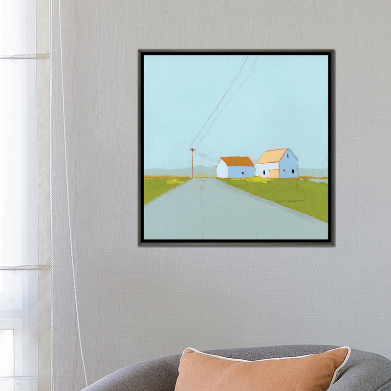 «Cloudy Day», reproduction d'art sur toile encadrée, 26" x 26", Framed Canvas, Gris