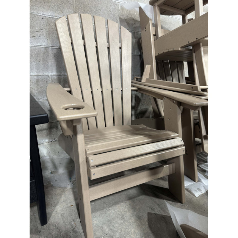 Kavia Outdoor Adirondack Chair With Table, Tybee Sand