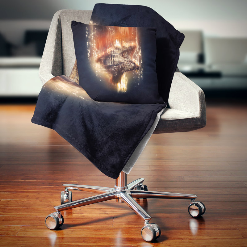 Grand faucon en vol - coussin à imprimé animal, 16 po x 1 po, Coussin décoratif