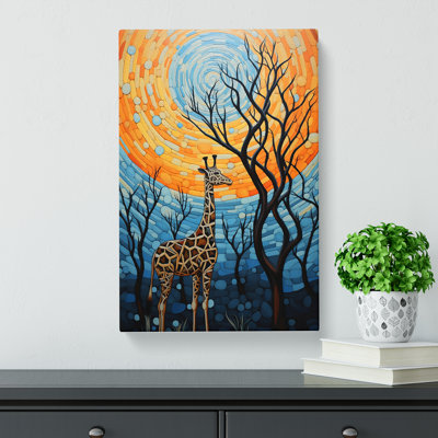 Giraffe Modern - Wrapped Canvas