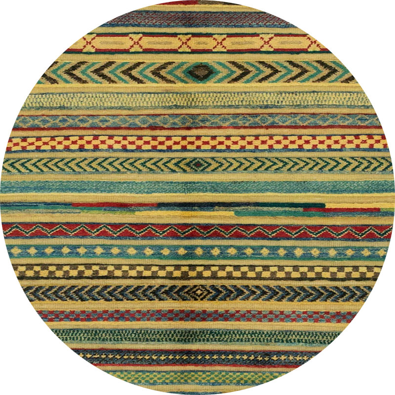 Tapis abstrait moderne 2254, Rond 5 pi