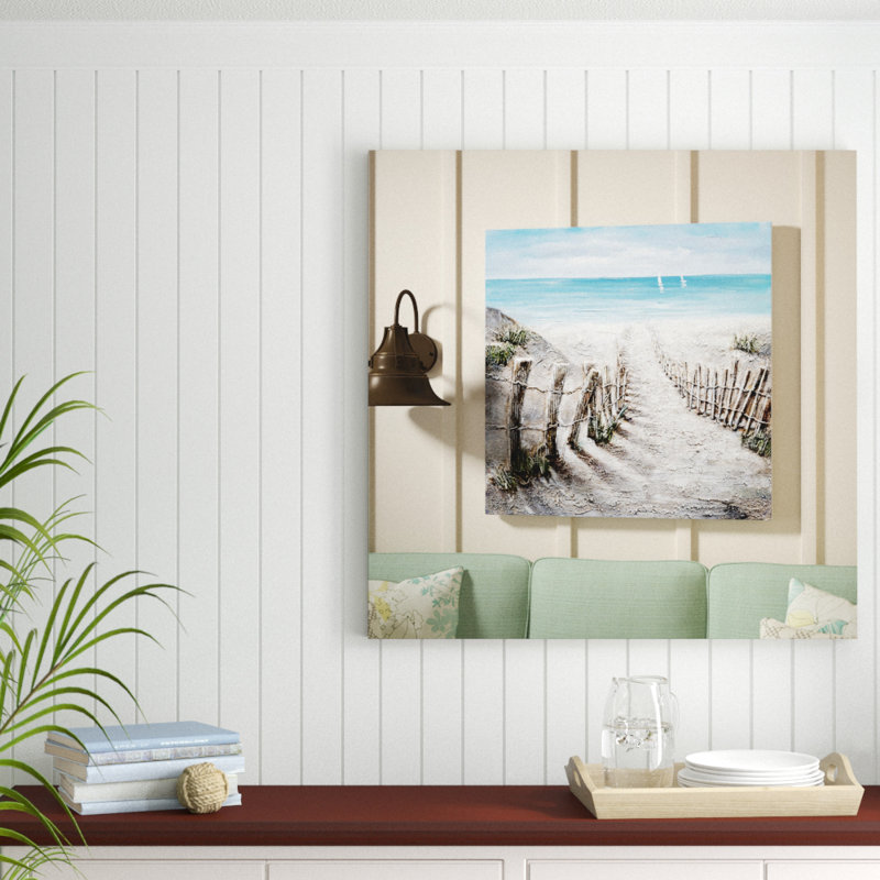 «Summer by the Beach», reproduction de peinture à l'huile sur toile tendue
