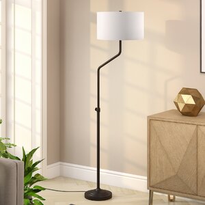 Wrought Studio Nussbaum 66'' Arched/Arc Floor Lamp & Reviews | Wayfair