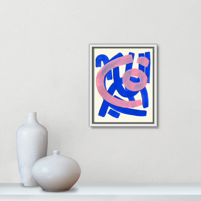 Impression Funky Beat par Haniff, Framed Canvas, L 9,5 po x H 11,5 po, Flotteur blanc