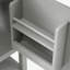 Meuble-lavabo de 20 po avec lavabo, armoire de salle de bain avec porte à fermeture douce, support de rangement et tablette ouverte, gris