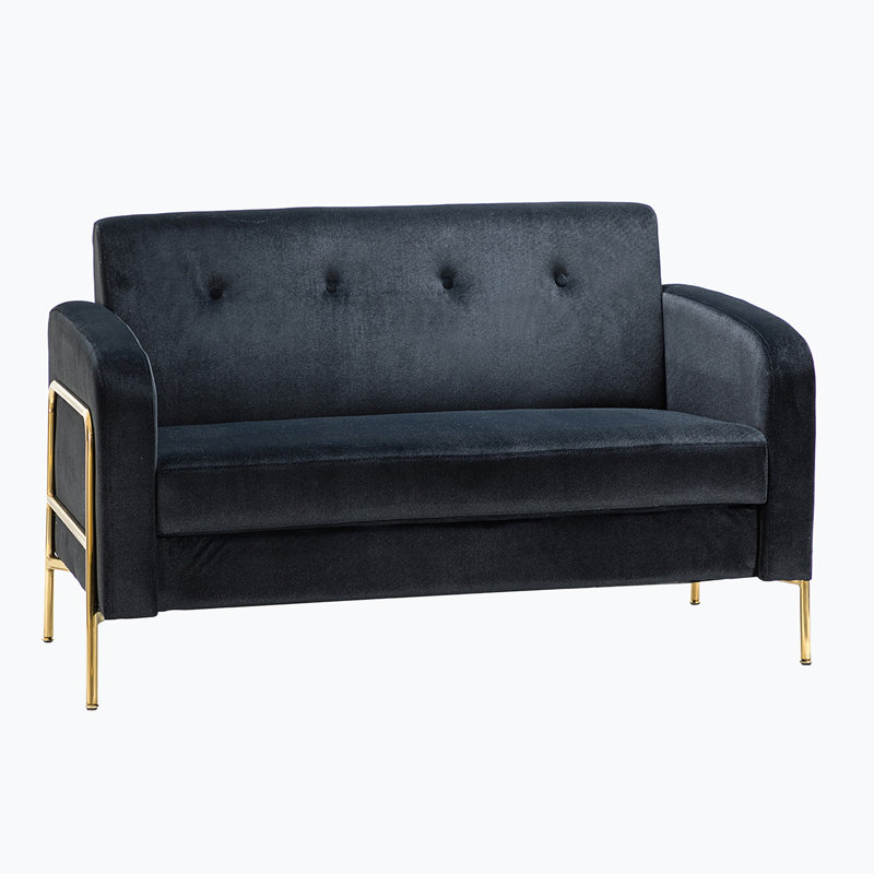 Fabric 49.97'' Reception Loveseat