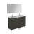 Logic 47.3'' Double Bathroom Vanity with Ceramic Top with Mirror-46357576