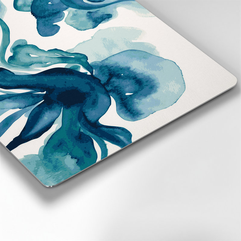 Aquarelle abstraite, art mural en métal vert 16, H 12 po x l 18 po