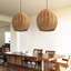 Luminaire suspendu rustique en rotin tissé, lustre suspendu de style campagnard rétro pour îlot de cuisine