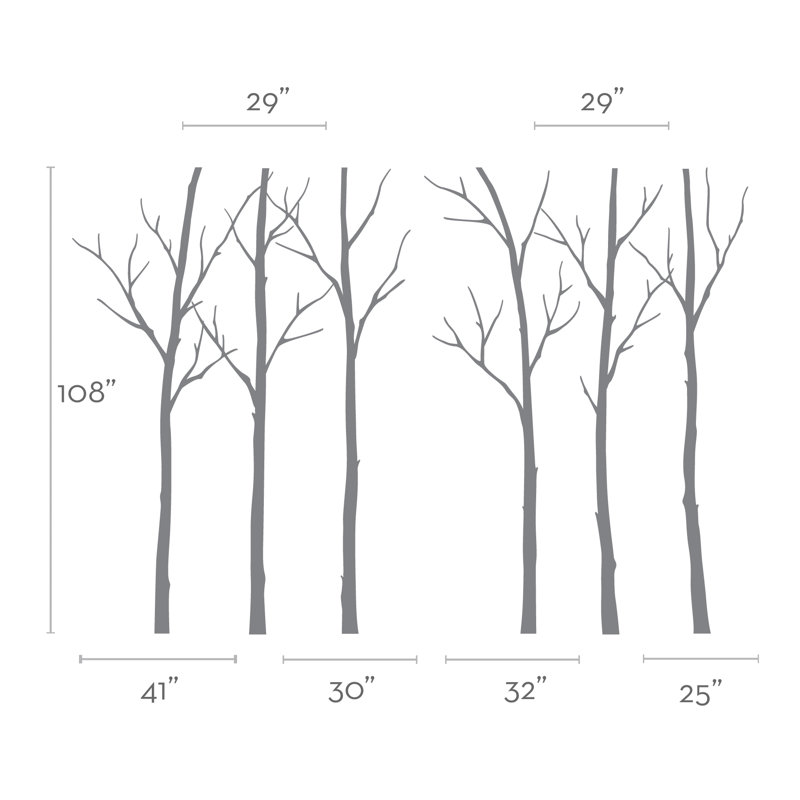 Plants & Flowers Non-Wall Damaging Accent, 108" H x 41" W