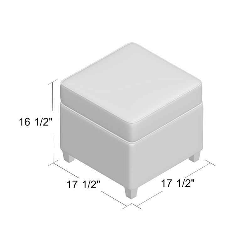 Sand & Stable™ Asha 17.5" Square Storage Ottoman