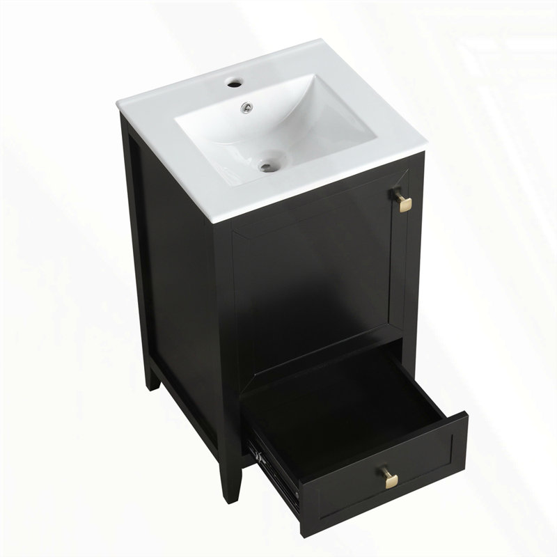 20" Bathroom Vanity with Sink, Black