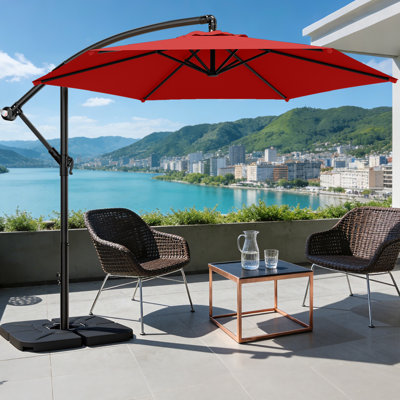 10ft Offset Patio Umbrella, Cantilever Umbrella, Hanging Outdoor Umbrellas