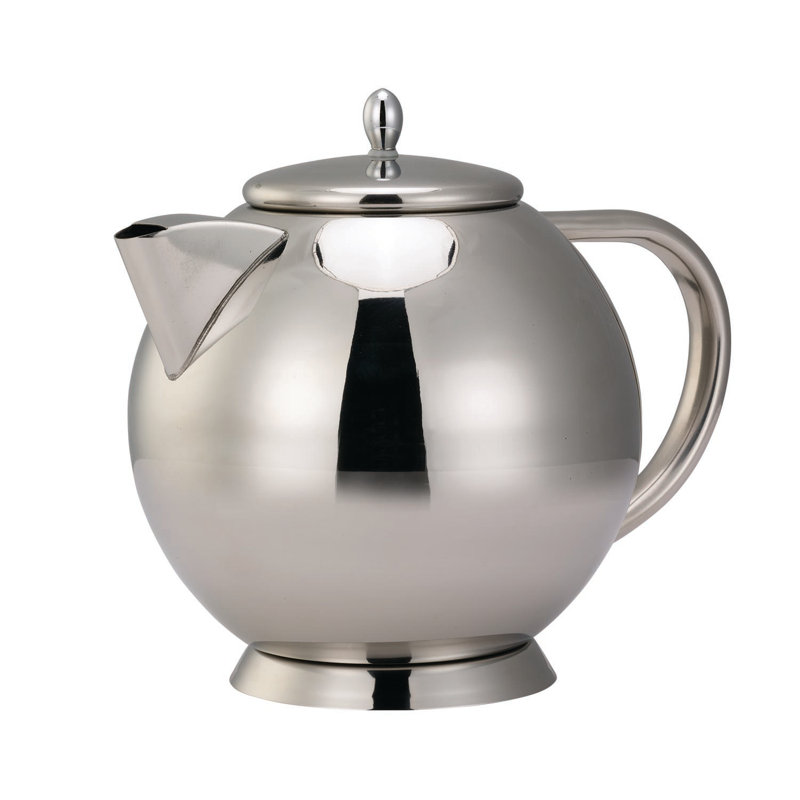 Polished Stainless Steel 40.5 Ounce Teapot