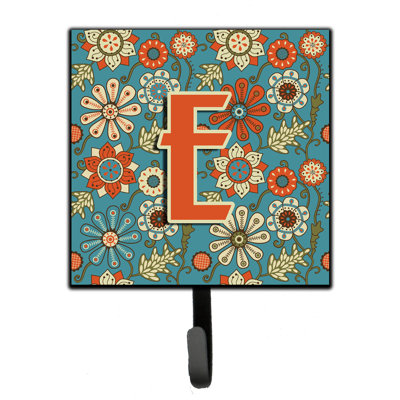 Porte-laisse rétro et crochet mural fleurs