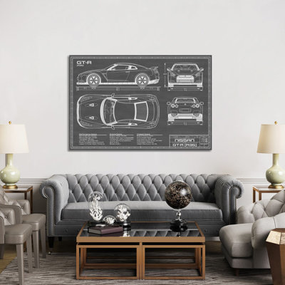 " Nissan GT-R (R35) Skyline Black " by Action Blueprints