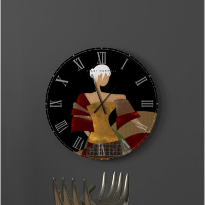 Horloge murale contemporaine en métal