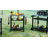 3 Adjustable Shelves Outdoor Pizza Oven Table and Food Prep Cart Table with Wheels