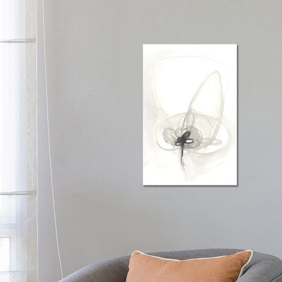 Neutral Floral Gesture IV by June Erica Vess - Wrapped Canvas Painting