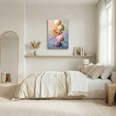 Art mural empilé sur fond de pastel